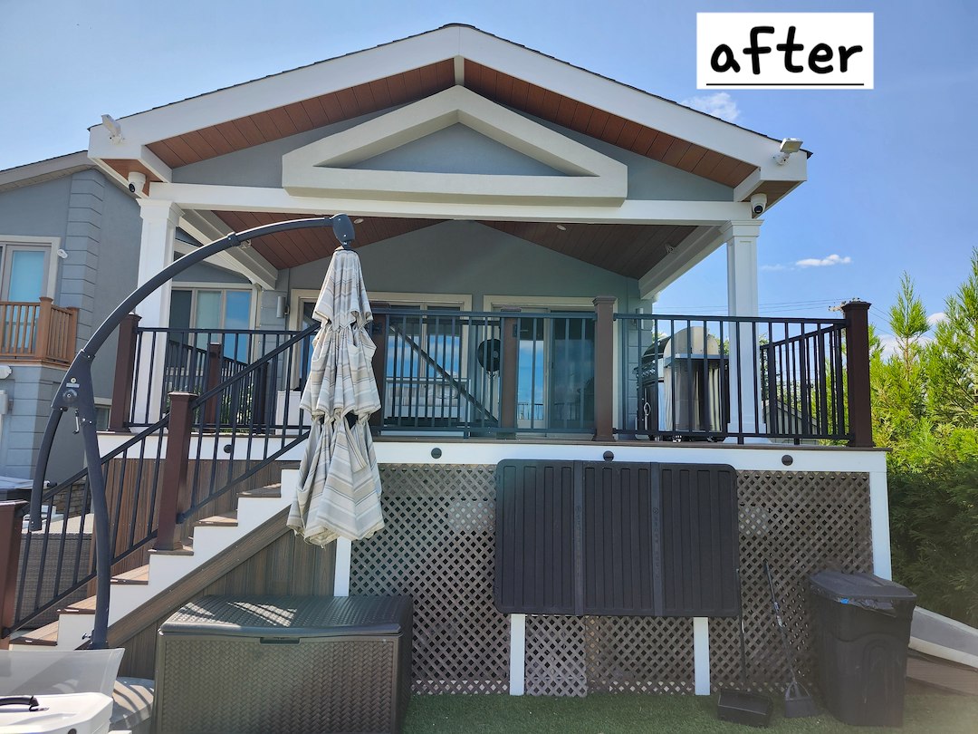 Created Beautiful New Canopies and Portico in a Home in South Merrick